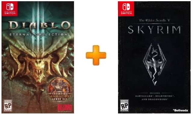ИгроПак для Nintendo Switch: Diablo III: Eternal Collection + The Elder Scrolls V: Skyrim