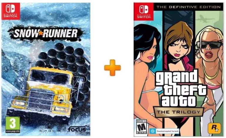 ИгроПак для Nintendo Switch: SnowRunner + Grand Theft Auto: The Trilogy. The Definitive Edition (GTA: The Trilogy)