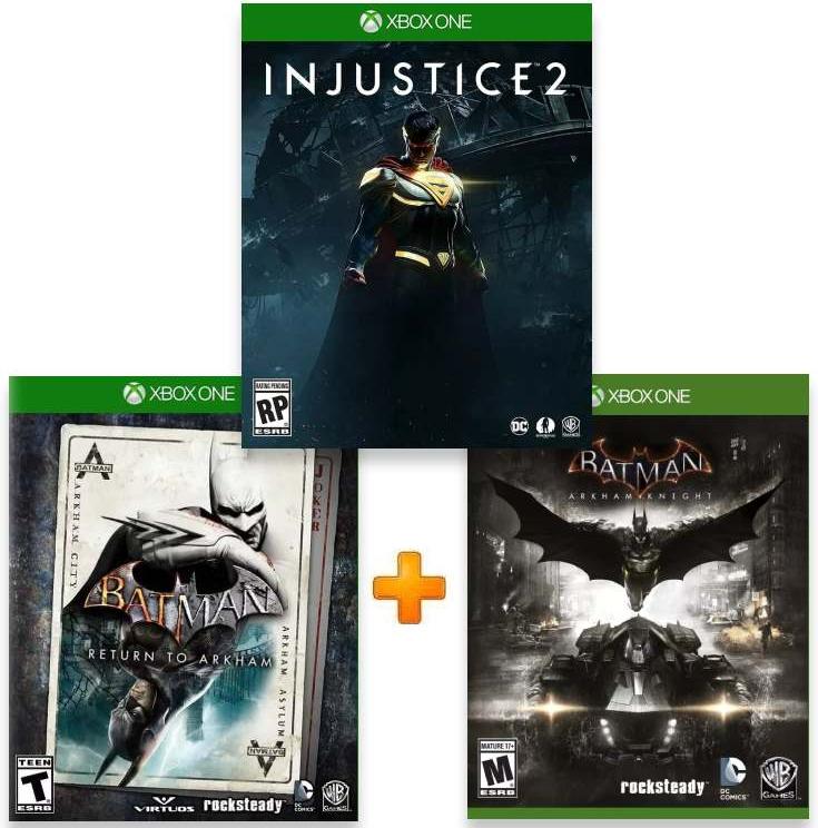 ИгроПак для XBOX One: Batman: Рыцарь Аркхема + Injustice 2 + Batman: Return to Arkham