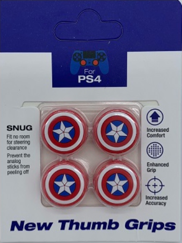 4 накладки на стики Captain America для геймпада Dualshock PS4