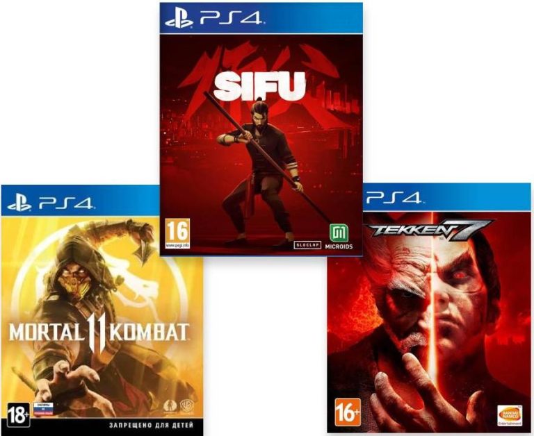 ИгроПак для PS4: Tekken 7 + SIFU + Mortal Kombat 11