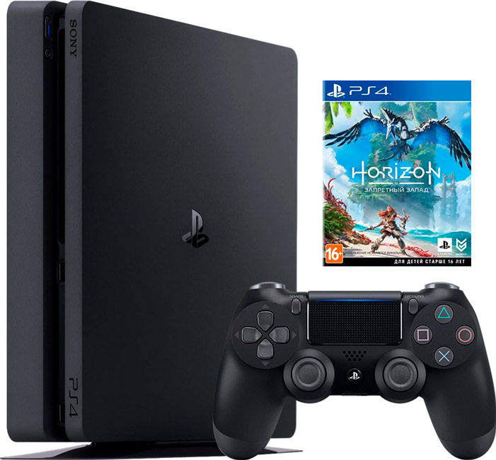 Sony PlayStation 4 Slim (500GB) (CUH-2200A)(AZ) + игра Horizon: Forbidden West